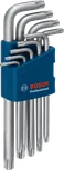 Bosch六角扳手 Torx 套裝 9 件，附 S2 鋼製扳手座。
