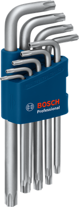 Bosch六角扳手 Torx 套裝 9 件，附 S2 鋼製扳手座。