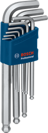 Bosch9件S2六角扳手套裝，藍色收納盒裝。