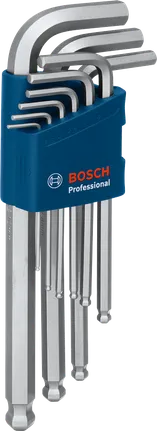 Bosch9件S2六角扳手套裝，藍色收納盒裝。