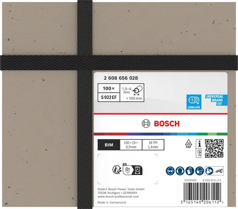 Bosch薄金屬 BIM 鋸片套裝 150 mm。
