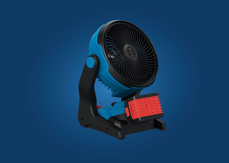 Bosch -400 緊湊型無線工地風扇。
