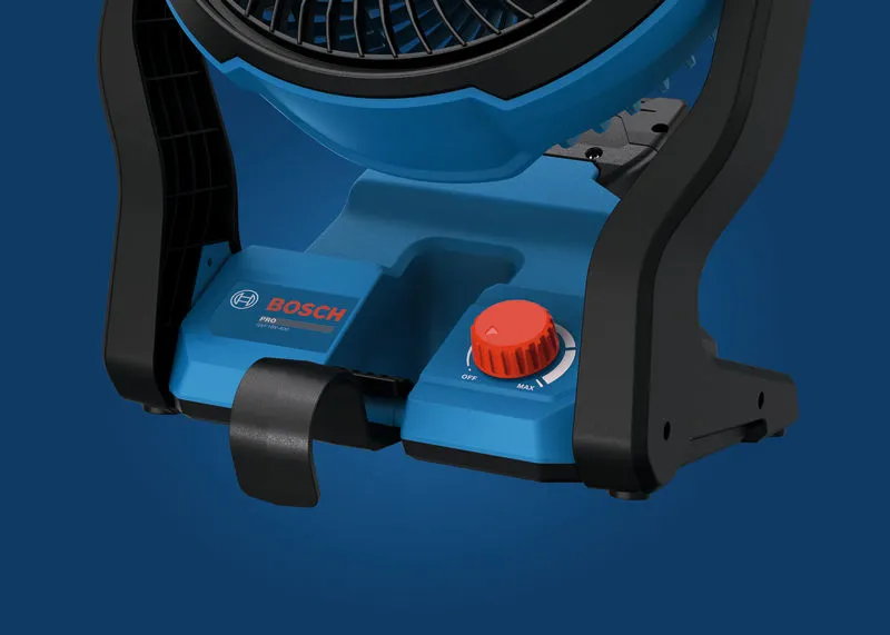 BoschGVF18V-400 無線工地風扇，附控制旋鈕。