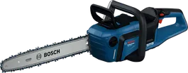 Bosch GKE 18V-40 cordless chainsaw with brushless motor.