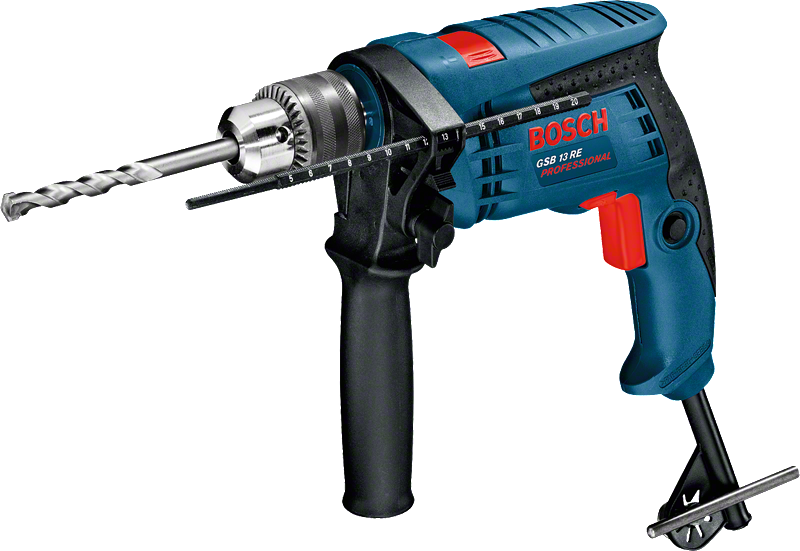 BoschGSB 13 RE 有線衝擊鑽，帶側柄。.